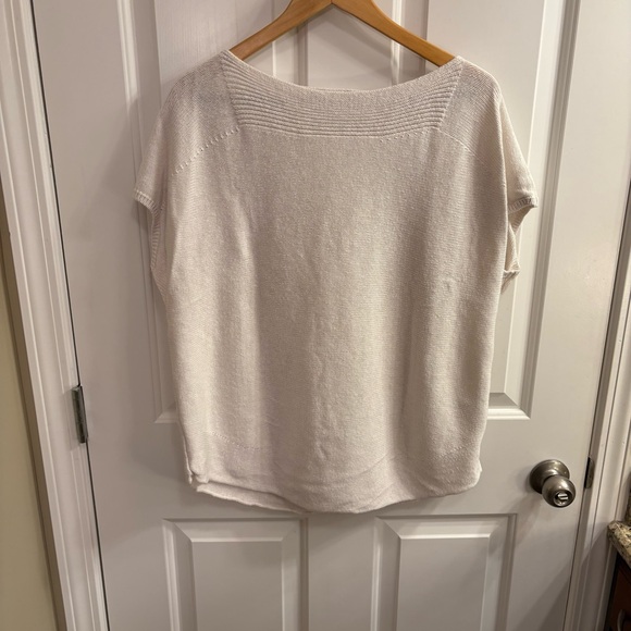 Old Navy Sweaters - Old Navy Women's Soft Cream Short Sleeve Linen Cotton Sweater XL